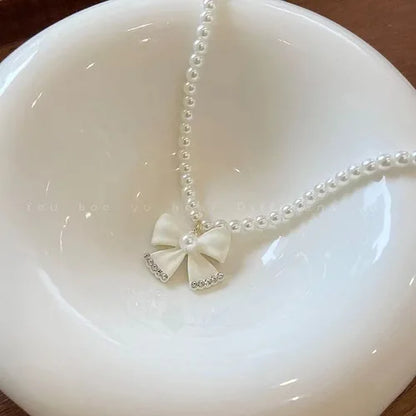 2025 New Women's Pearl Necklace Kpop Gold Color Beads Pendant Necklaces Goth Double Layer Chain Choker for Women Fashion Jewelry