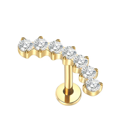Titanium Crystal Ear Studs