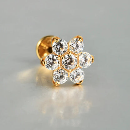 Titanium Flower Stud