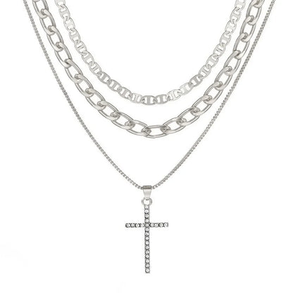 Cross Necklace for Women Stackable Stacked Stacking Layering Layered Necklaces Gold Necklace Cross Pendant Diamond Jewelry Gift