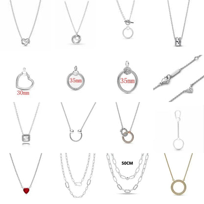 New Love Heart Zircon Pendant Necklace Original DIY Women Key chain Jewelry Decoration Bracelet Accessories Charm Beads