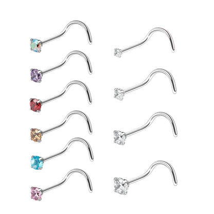 Crystal Nose Stud Set
