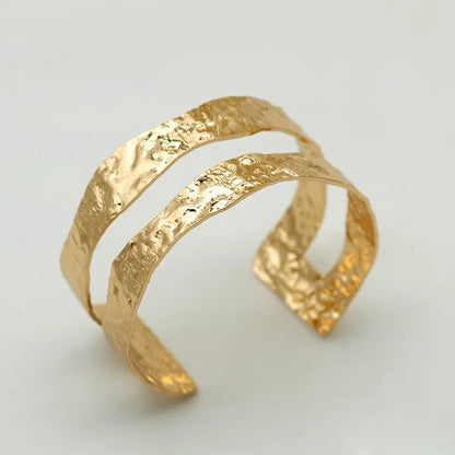 Irregular Hammered Metal Bangle