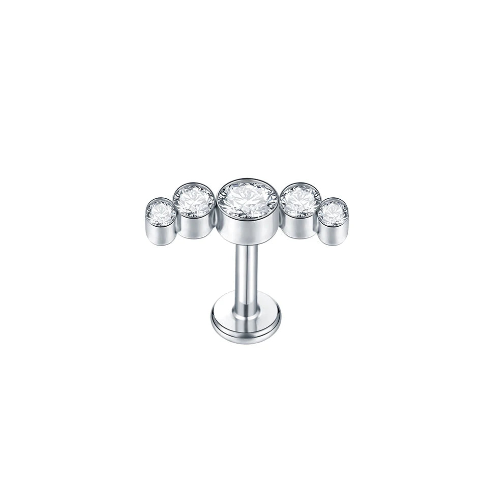 Titanium Crystal Ear Studs