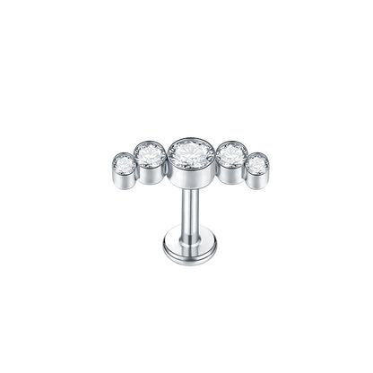 Titanium Crystal Ear Studs