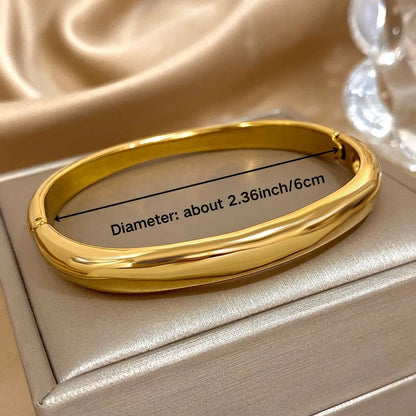 Glossy Solid Color Stainless Steel Bangle