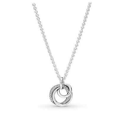 New Love Heart Zircon Pendant Necklace Original DIY Women Key chain Jewelry Decoration Bracelet Accessories Charm Beads