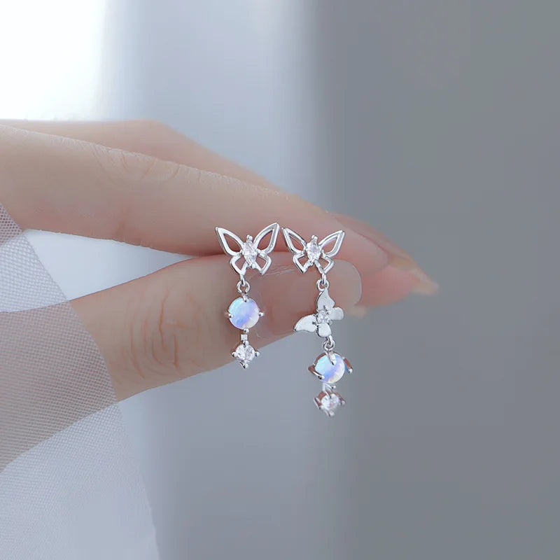 Crystal Water Drop Stud Earrings