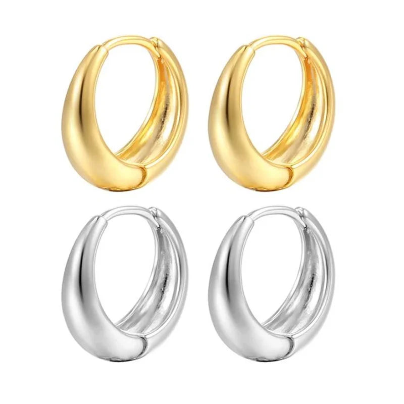 New Fashion Stainless Steel Women's Water droplets Earrings Titanium Needle18K Gold Plated Earrings  Jewelry Christmas Gift