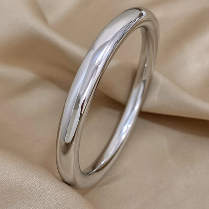 Glossy Solid Color Stainless Steel Bangle