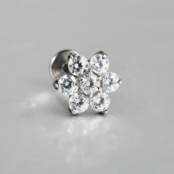 Titanium Flower Stud