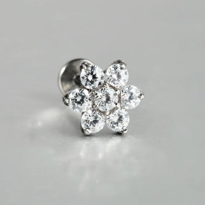 Titanium Flower Stud